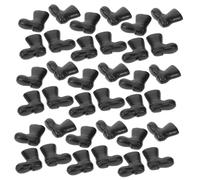 TOYANDONA 100 Pièces Bottes Miniatures Père Noël Plastique pour Décorations de Noël Accessoires DIY pour Projet Artisanat et Ornements Maison de Poupée Bottines Noires pour Centre de Table
