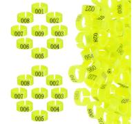 TOYANDONA 100 Pièces Bracelet De Cheville Pigeon Étiquette Poulet Marquer Aluminium Bandes Identité Volaille Identification Anneau Oiseau Pigeons Identifier Petit Yellow PP