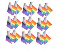 TOYANDONA 100 Pièces Drapeaux Pride à Tenue Manuelle Décorations de Lgbt pour Célébrations Extérieures