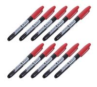 TOYANDONA 100 Pièces Marqueur Permanent Rouge à Base D'huile | Pierre et Métal, Imperméable et Anti-bavures, Usage Extérieur au Cimetière, Plastique