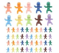 TOYANDONA 100 Pièces Mini Figures For Shower Game Pieces And Mardi Gras King Cake Party Favors Small Trinkets For Party Decorations