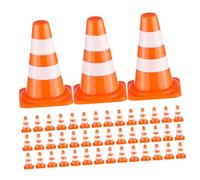 TOYANDONA 100 Pièces Mini Traffic Cone Toy Set Educational Road Sign Models for Interactive Traffic Barrier Play for Cognitive Development and Hand Eye Coordination
