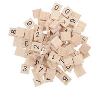 TOYANDONA 100 pièces Mini Wooden Number Tiles DIY Educational Math Tiles for Crafts Learning Montessori Toys for Interactive Learning and Motor Skill Development