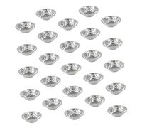TOYANDONA 100 pièces Moules Barquette Aluminium Jetables pour Pâtisserie DIY Résistants Chaleur Adaptés Four et Micro-ondes pour Desserts Tartelettes et Gâteaux