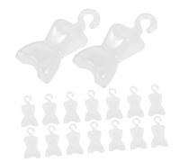 TOYANDONA 100 Pièces Rack de vêtements de poupée Cintres poupée Douce Former vêtir poupées Organisateur de vêtements de poupée Rack de Robe de poupée Cintre de poupée Plastique Transparent