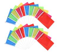 TOYANDONA 100pièces Drapeaux Vierge Sur Bâtonnet Drapeaux Unis à Tenir Main Pour Décoration Fête Défilés Festivals Et Événements Extérieur