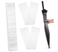 TOYANDONA 100pièces Pochette Plastique Parapluie Jetable Housse Fine Protectrice pour Parapluie Long Manche Portable Anti-poussière Humidité