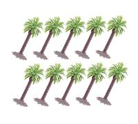TOYANDONA 10pcs Faux Cocotier Miniature en Plastique Vert, Palmier de Table Tropical, Décoration de Gâteau et Paysage Résistance la Décoloration, Accessoire Photo Essentiel