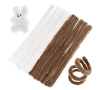 TOYANDONA 10pièces Chenille Fuzzy Pour Blanches Et Fournitures Pour Décorations Halloween Et Floraux