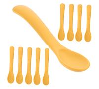 TOYANDONA 10pièces Cuillères Apprentissage Silicone Pour Bébés De Colorées Ergonomiques Et Flexibles Pour Faciliter Alimentation Des Tout-petits Idéales Pour Purées De Fruits Et