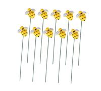 TOYANDONA 10pièces Piquets De Jardin Décoratifs Simulacre Abeilles pour Décoration De Jardin Ornements De Cour Et Plantes