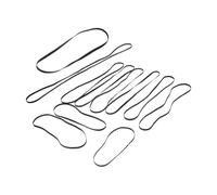 TOYANDONA 11 Pièces Ceinture Plate Élastique pour Tourne-disque Caoutchouc Résistant à Usure Compatible Platines Vintage Remplacement pour Maintenance et Réparation