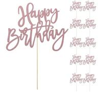 TOYANDONA 12 bâtonnets décoratifs pour Centre de Table d'anniversaire - Centres de Table Roses - Décoration de « Joyeux Anniversaire » - Décorations à Paillettes Double Face