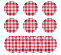 TOYANDONA 12 Couvercles Rouges pour Bocaux, Couvercle Pot Confiture 82mm, Aluminium, Fermeture Hermétique, Lavables au Lave-vaisselle, la Cuisine