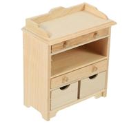 TOYANDONA 12, Petite Armoire Murale, Accessoires pour Maison de Poupée, Étagère Miniature Décorative, Mobilier de Poupée en Bois Naturel, Décor pour Micro-espaces et Collection