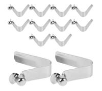 TOYANDONA 12 Pièces Accessoire de Béquille, Attache-canne pour Déambulateur, Clip à Ressort Antidérapant en Métal Argenté, pour Tubes 19-22mm, pour Béquilles et Cannes Anglaises