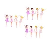 TOYANDONA 12 Pièces Ballerine Fille Statuette De Danseuse De Ballet Figure De Fille De Ballet Figurine De Ballerine Dansante Sculpture Petite Ballerine Figurine Fille Pvc Petite Fille Gâteau
