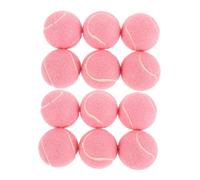 TOYANDONA 12 pièces Balles de Tennis Entraînement Élastiques pour Garçon Fille Résistantes à Usure Légères et Rebondissantes Adaptées à Intérieur et Extérieur Débutants Garçon Fille