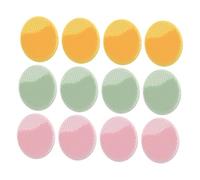 TOYANDONA 12 Pièces Brosse pour Croûtes de Lait Silicone pour Massage et Nettoyage des Bébés Outil Doux pour Élimination des Pellicules et Confort Pendant Bain Jaune