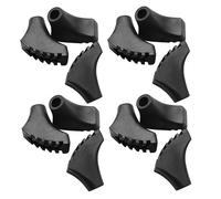 TOYANDONA 12 Pièces Couvre-Pieds en Caoutchouc pour bâtons de randonnée Accessoires pour bâtons de randonnée Accessoire de Bouts de Poteau Conseils de de Marche Noir
