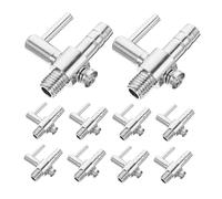 TOYANDONA 12 Pièces Distributeur Air Aquarium avec Valve Unidirectionnelle Levier Connecteurs Multifonctions pour Régulation Flux Air Pompe à Oxygène Poissons Installation Facile pour