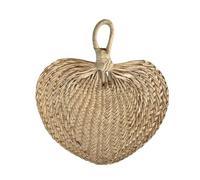 TOYANDONA 12 Pièces Éventail Artisanal en Herbe de Bulrush Beige, Réutilisable et Tissé Main, Décoration Rustique pour Mariage et Cérémonies en Jardin