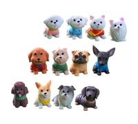 TOYANDONA 12 pièces Figurines Chiens Miniatures Réalistes Résine Lot de Accessoires Décoratifs pour Mini Jardin et Tabletop Décor Puppy Compact