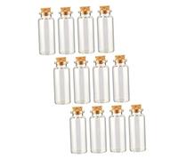 TOYANDONA 12 pièces Mini Bouteilles Verre avec Bouchon Liège pour DIY Fiole Potion Bocaux Sortilèges Flacons de Message et Décoration Mariage