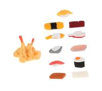 TOYANDONA 12 pièces Miniature Sushi Model Set for Doll House Realistic Japanese Food Ornaments Mini Kitchenware Props for Tiny Scene Decoration