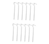 TOYANDONA 12 Pièces Ongles De Sol à Travers Le Vent Tente Pieu Chevaux De Camping Piquets De Camping pour Randonnée Acier Baldaquin Site De Camp Enjeux Clous Au Sol