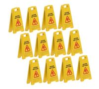 TOYANDONA 12 pièces Panneaux Miniatures de Sécurité pour Maison de Poupée de Avertissement Caution Wet Floor pour Éducation Sécurité