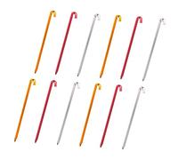 TOYANDONA 12 Pièces Piquets de Aluminium pour Camping Jardinage Piquets Triangulaires Robustes Accessoires de Fixation pour Tentes Auvents