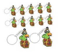 TOYANDONA 12 pièces Porte-clés Perroquet Pirate Cadeau Fête Garçon Fille Décoration Thème Pirate Accessoires Anniversaire