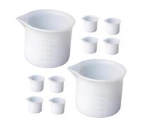 TOYANDONA 12 pièces Silicone Measuring Cups With Scale For Epoxy Resin DIY Crafts Graduated Mixing Bowls For Accurate Resin Paint And Acrylic Measurement Reusable And Easy To Clean