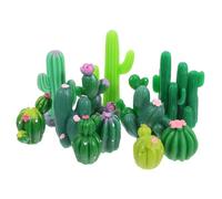 TOYANDONA 12pièces Décoration De Gâteau Forme De Cactus Figurines Mignonnes Résine Mini Décorations De Fête Mexicaines Désert Petits Ornements De Micro-Paysage Succulent pour Rebord De Fenêt