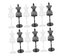 TOYANDONA 12pièces Mini Buste de Couture Présentoir à Robes Mannequin de Couture Présentoir pour Jouets Accessoires pour Maison de Poupée Mannequin Miniature Support pour Mini Portant à Robe