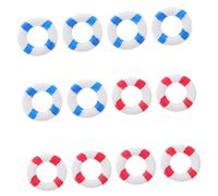 TOYANDONA 12pièces Miniature Swim Rings Colorés Ornements De Petite Bouée Décorations pour Mini Maison Accessoires De Photographie