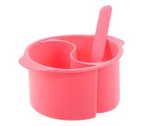 TOYANDONA 13.5oz Pot de Cire Silicone avec Spatule Liner Antiadherent Réutilisable pour Épilation et Soins de Beauté Double Chambre pour Chauffe-cire et Remplacement de Bol