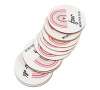 TOYANDONA 14 Pièces Carte Commémorative De Bébé Système Nombre Accueillir Enveloppe De Carte D'invitation Poteau à Gratter Bouteille D'eau Circulaire Plateaux D'emballage De Bonbons En Bois