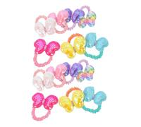 TOYANDONA 14 Pièces Élastiques Cheveux Garçon Fille avec Nœud Pailleté Accessoires Doux pour Dégradées Lumineuses pour Queue de Cheval et Chignons