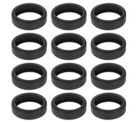 TOYANDONA 14 Pièces Housses de Roues de Valise en Silicone Noir, Anti-Bruit