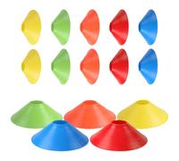 TOYANDONA 15 Pièces Cônes D'entraînement au Football en Disque, D'agilité | PE Plastique, Base Stable, Visibilité Multi-surface, pour Délimiter L'espace et Guider les Exercices