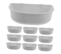 TOYANDONA 15 Pièces Gamelles Suspendues pour Animaux Bols à Nourriture et Eau Antidébordement Fixation Ajustable pour Cage de Chien Chiot Chat Gris