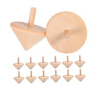 TOYANDONA 15pièces Toupies Bois pour Garçon Fille Jouet à Peindre Soi-même Gyroscope Bois Lot pour Loisirs Créatifs Et Décoration Intérieur