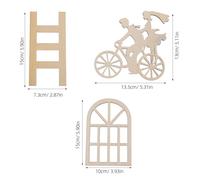 TOYANDONA 16 Cadres de fenêtres Miniatures - Mobilier de Maison de poupée en Bois - Petites moulures de fenêtre pour la création de Maisons de fées, Fournitures de Construction de de poupées en