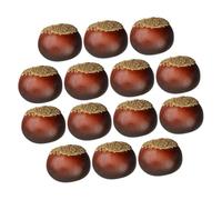 TOYANDONA 16 Pièces Châtaignes Artificielles Mousse Décoratives Réalistes Légères pour Mariage Photo Fête Automne Noël