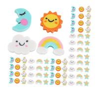 TOYANDONA 180 Pièces Mini Erasers For Rainbow Moon Sunflower Shapes Clean Erasing Classroom Party Favors School Supplies