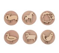 TOYANDONA 19 en Argile : Coffret Animaux pour Enfants - Bois ludiques - Motifs Mignons pour Atelier créatif et Jeux éducatifs
