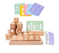 TOYANDONA 1Ensemble Blocs Numériques Bois pour Garçon Fille Jouets Éducatifs Précoces pour à Compter Développer des Compétences Cognitives Parfait