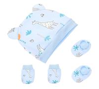 TOYANDONA 1ensemble Bonnet Et Chaussettes Coton Nés Accessoires Pour Doux Et Chauds Le Froid